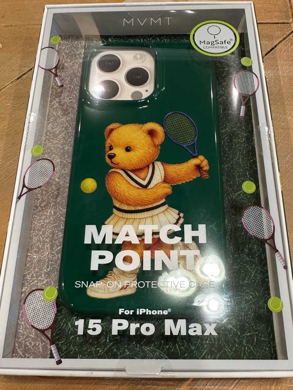MVMT Match Point Tennis Bear iPhone 15 Pro Max MagSafe Case NIB